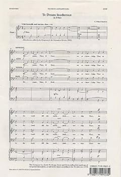 CHARLES VILLIERS STANFORD: TE DEUM LAUDAMUS IN B FLAT CHANT