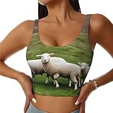 Dos en forme de U et coussinets amovibles : le dos en forme de U imprimé agneaux et moutons et les coussinets de poitrine amovibles offrent un soutien et un confort complets, ce qui le rend pour le yoga, la course et d'autres activités à fort impact.