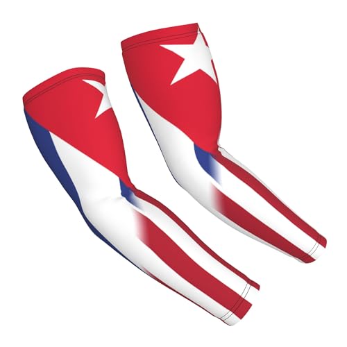 NEED LOVE American flag and Cuba flag Arm Sunscreen Long Sleeves Sports Arm Wraps Protection Tool