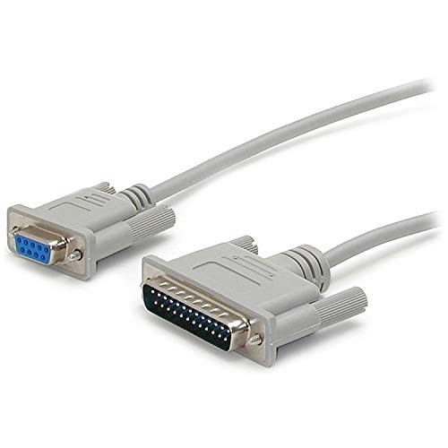 StarTech.com - Cable para puerto serie (DB9 hembra a DB25 macho, 3 m)