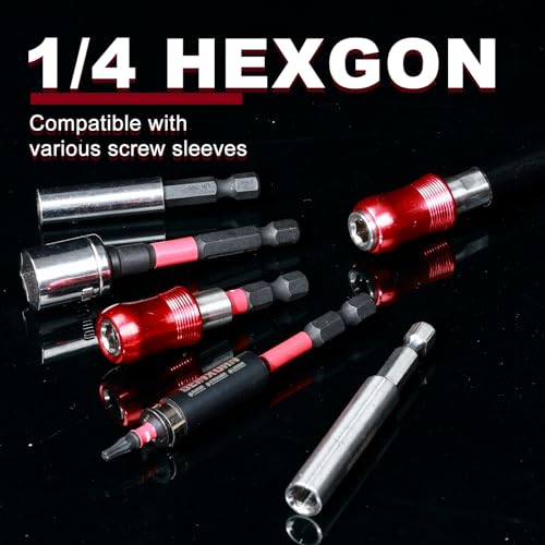 image for Geinxurn 12Inches Flexible Drill Bit Extension Screwdriver Bit Holders