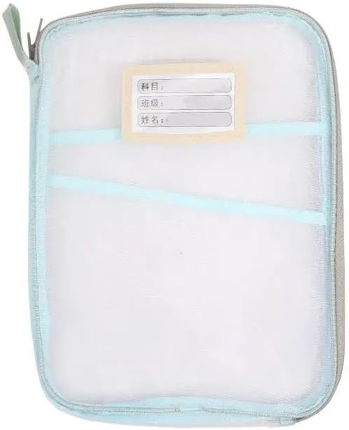 Double-Layer Mesh Storage Bag - Transparent Nylon Organizer for Office, School & Exam Papers, 325 x 235 x 40 mm