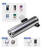 Adapter do słuchawek iPhone 3,5 mm na jack Lightning (2 w 1), kabel do ładowania AUX zasilacz sieciowy Fast Charger Splitter certyfikat Apple MFI szybka ładowarka akcesoria wtyczka ładowania do 14 13 12 11 Pro Max X 8 7 Plus 5