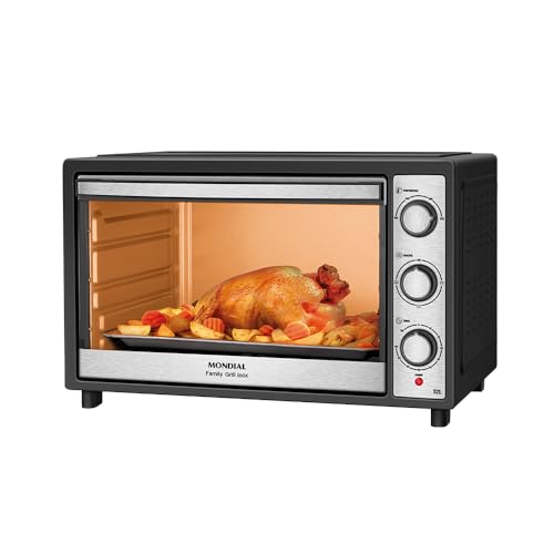 MONDIAL, Forno Elétrico 52L Family Grill Inox, Preto/Inox, 1800W, 110V - FRN-52-BI