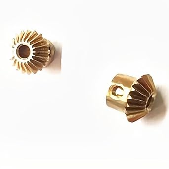 Pinion Gear, Pinion Gear 2pcs 11 Bevel Gear 0.5 Module 20 Teeth Bevel Pinion 3mm Inner Hole 0.5M 20T Brass Gear Steel Gear 90 Degree Commutation Gear bore Shaft0.5M 20T Brass Gear