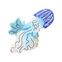 Amazon | ユニークなクラゲアセテートヘアクリップファッショナブルな