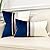 Avigers 20 x 20 Inches Navy Blue White Gold Leather Striped Patchwork Velvet Cushion Case Luxury Modern Throw Pillow Cover Decorative Pillow for Couch Living Room Bedroom Car