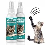 UNIHOC Katzenabwehrspray 2 x 120 ml, Katzen Fernhaltespray für Innen- und Außenbereiche, Schutz vor Kratzen und unerwünschtem Verhalten, Für Möbel, Teppiche, Garten, Balkon und Eingangsbereiche