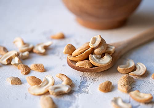 Dry Roasted Cashew Halves And Pieces With Himalayan Salt, 4 Pounds – Oven Roasted Nuts, Lightly Salted, No Oil Added, Vegan Snack, Keto, Kosher, Bulk. High In Protein, Healthy Fats. Great For Baking #TOP4