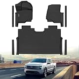 All Weather Car Floor Mats for Ford F150/F-150 2015-2025 SuperCrew Cab (Includes 22-24 Lightning Models), TPE Rubber Floor Liners Anti-Slip Full Set Automotive Mats for 2025 Ford F-150 Accessories