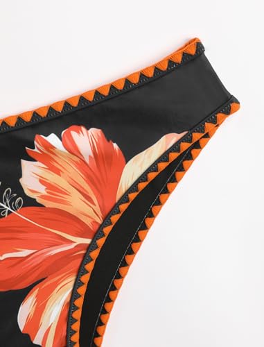 Image of ZAFUL Women Strapless Textured Bandeau Bikini 2 Piece Swimwear Cheeky Solid Lace up Bathing Suits