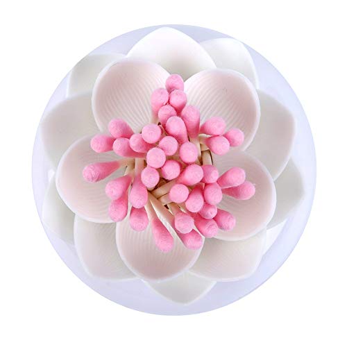 Bloss Lotus Cotton Swab Holder Q-tip Holders Cottons Bud Holder Stylish Birthday Gift Cotton Swab Box Beauty Toothpicks Holder Toothpick Case – White - Thumbnail 3
