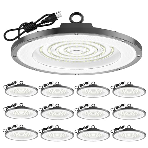 AIKVSXER 12 Pack 200W UFO LED High Bay Light, 30000LM 6000K LED Shop Light