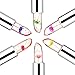 firstfly Pack of 6 Crystal Flower Jelly Lipstick, Long Lasting Nutritious Lip Balm Lips Moisturizer Magic Temperature Color Change Lip Gloss (Black)