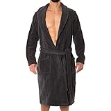 Regulär Tommy Hilfiger Herren Bademantel Icon bathrobe, Gr. X-Large, Grau (MAGNET 884)