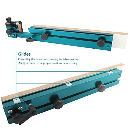 Triden Table Saw Miter Gauge Extension Fence System With Aluminum Miter Extension Fence/Telescoping Fence And Flip Stop #TOP1