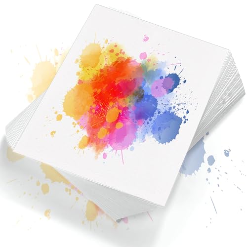 60 folhas de papel aquarela de algodão a granel, 23 x 30 cm, 63 kg/300 g/m2, papel de tinta branca p