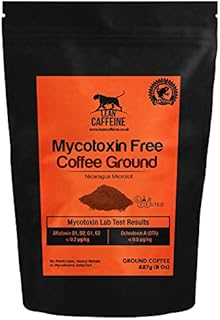 Lean Caffeine Nicaragua Ground Coffee | Super Clean Mycotoxin Free Bulletproof Coffee | Dark Roasted, Low Acid Keto Coffee - 227g
