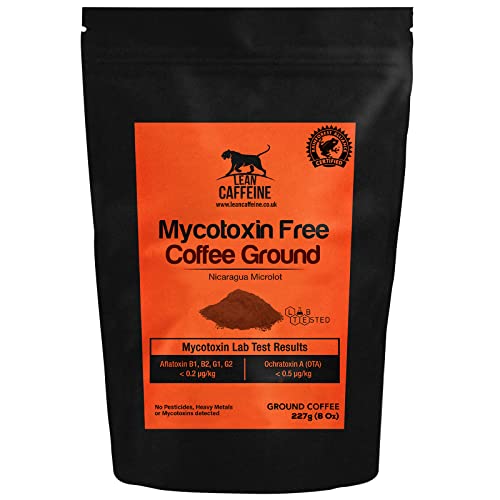 Lean Caffeine Nicaragua Ground Coffee, Dark Roast, Low Acid - 227g