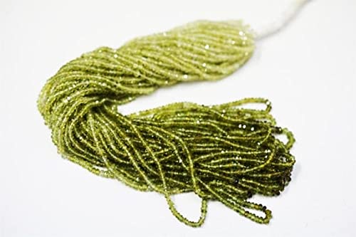 Tourmaline verte précieuse en fil de perles facettées dégradées pour joaillerie