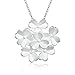 Produktbild Good dress Pflanze Kupfer Kabel Kette Anhänger Halskette Romantische Blume Kleeblatt Weibliche Halskette, Silber-
