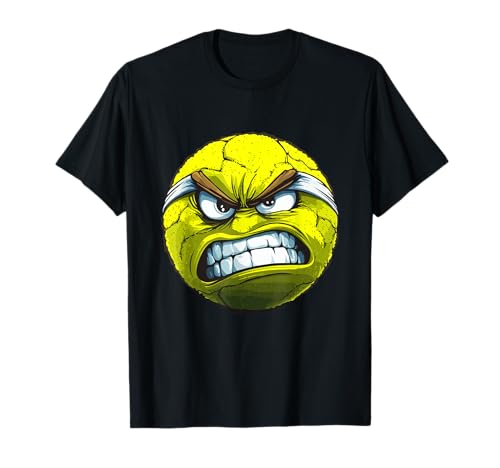 Dibujos animados de pelota de tenis malvados para tenistas Camiseta