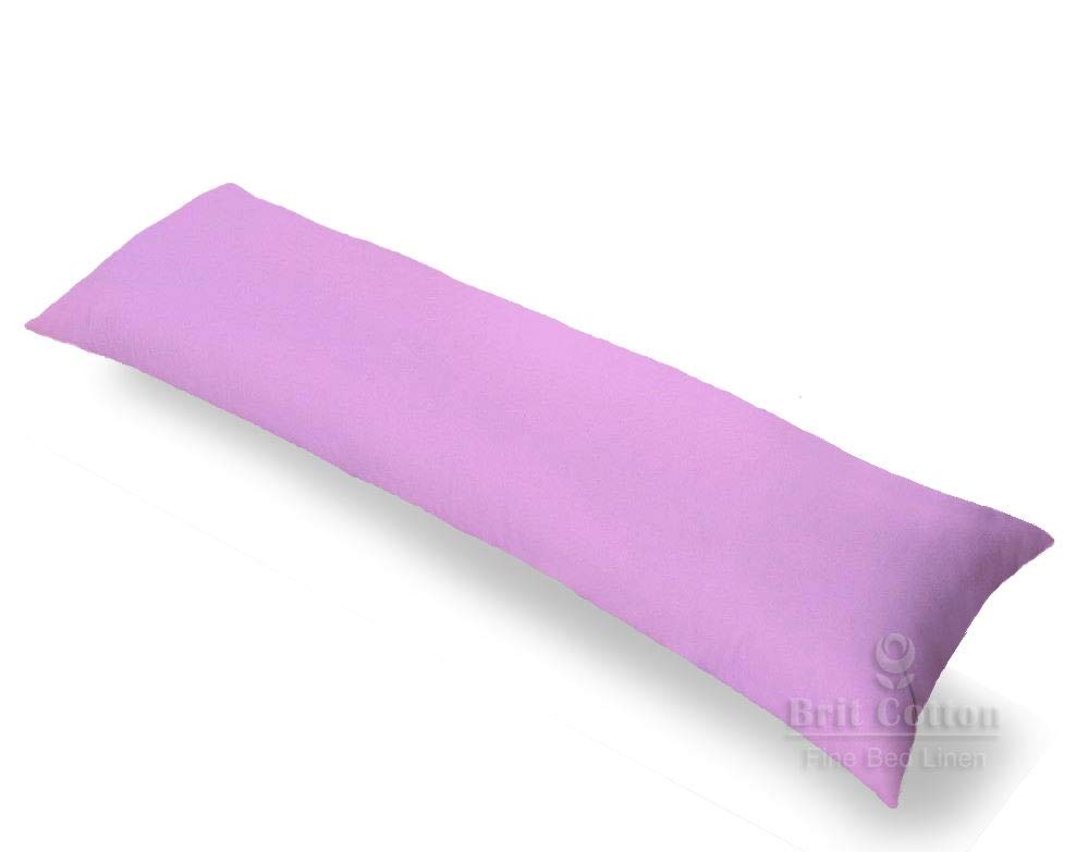 Brit Linen T168 Soft Bolster Pillow Case Pregnancy Maternity Orthopedic Support Cover Lilac 3FT LENGTH