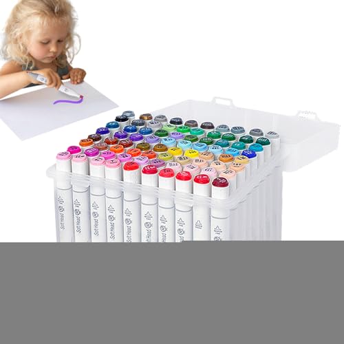 Marqueurs artistiques 80 couleurs anti-bavure pour réussir tous vos livres de coloriage