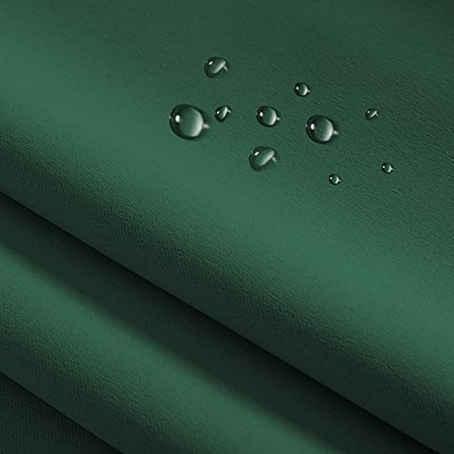 Rosnek Outdoor Curtains For Patio Waterproof, Outdoor Privacy Curtains Windproof With Top & Bottom Grommet,Patio Curtains Blackout For Porch,Sunbrella,Gazebo,Cabana,W52 X L84,Green #TOP4