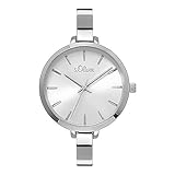 s.Oliver Damen Analog Quarz Uhr mit Edelstahl Armband SO-4205-MQ