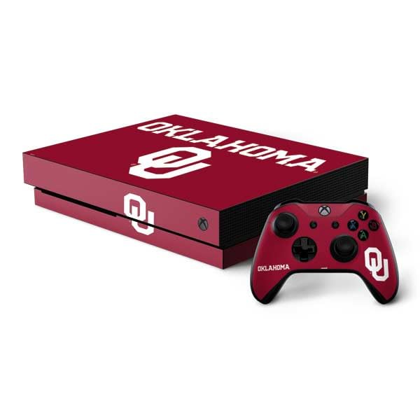 Skinit Decal Gaming Skin Compatible with Xbox One X Bundle - Officially Licensed University of Oklahoma Basketball Design