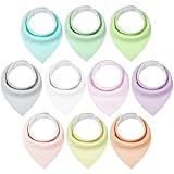 Paquete de 10 prácticos baberos de bandana: nuestros baberos de baba son prácticos y elegantes para quemar al bebé que babea o que le están saliendo los dientes, diseñamos este juego de babero con 10 colores sólidos que serán fáciles de combinar con el atuendo de su bebé y agregarán más diversión al disfraz de su bebé.