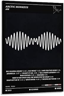 LSZIP Arctic Monkeys  AM Canvas Poster Bedroom Decor Sports Landscape Office Room Decor Gift Unframe-style12x18inch(30x45cm)