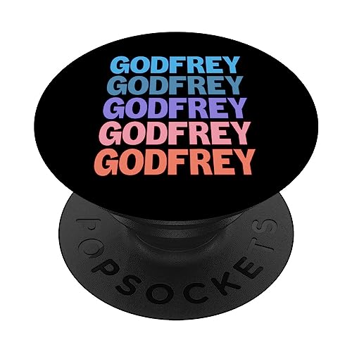 Funny Modern Repeated Text Design First Name Godfrey PopSockets PopGrip Intercambiabile