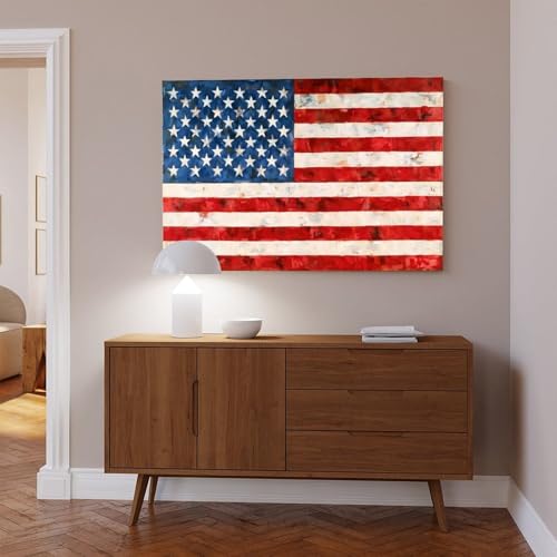 Impression sur papier mat Jasper Johns Flag avec cadre de qualité 61x91 - 6