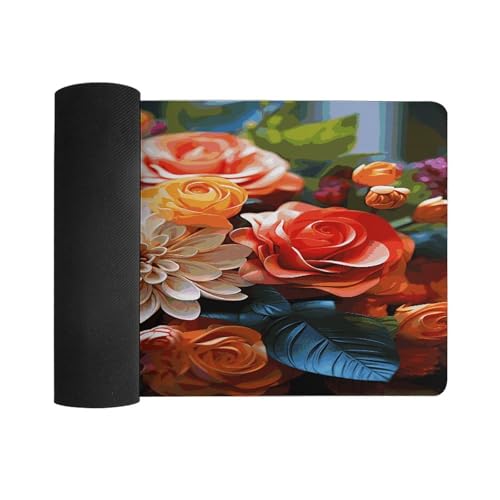 Color Flowers Mouse Pad Grande Antideslizante 60x30 cm miniatura 3