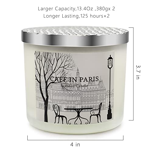 Coffee Candles, 3 Wick Candles, 14.6 Oz 125 Hours Long Lasting Large Candle, Scented Candles For Home, Soy Candle For Bathroom Relaxing, Birthday Gifts For Women, Candle Gifts For Women 2 Pack #TOP3