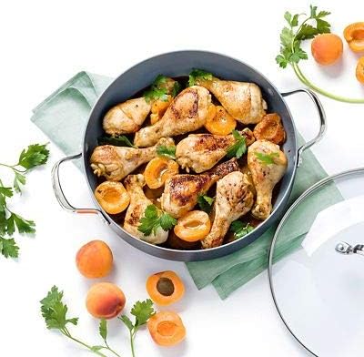 GreenPan Venice Pro 26cm Shallow Casserole with Glass Lid
