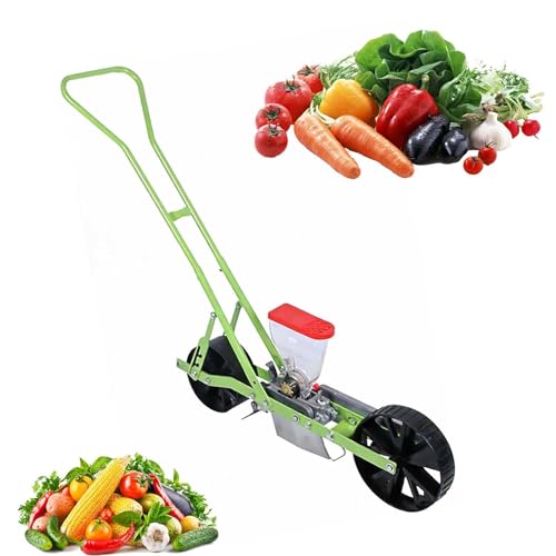 aromaoveite Piantatrice da Giardino A Spinta Manuale, Piantatrice da Giardino per Mais E Soia,Spaziatura Regolabile tra Piante E File, Adatta per Piantare Mais, Soia, Arachidi, Grano E Fagioli 1line