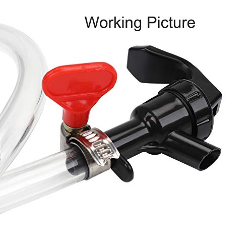 Kunststoff Picknick Wasserhahn Zapfen Fass Bier Zapfhahn Flüssigspender Zapfhahn Trennt Zapfen Fass Abfülleimer Zapfhahn Schwarz für Homebrew Barrel Fermenter Weinbier