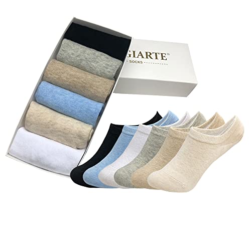 Image of MAGIARTE Cotton No Show Socks Soft Pure Cotton Low Cut Athletic Invisable Non Slip Socks for Women and Men