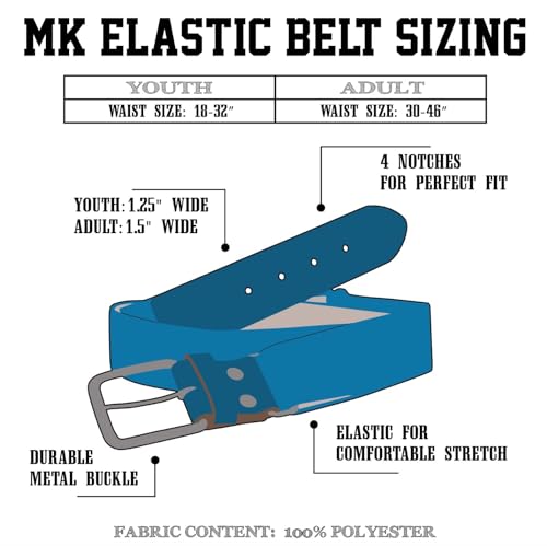 Baseball Softball Elastic Belt, Youth and Adult Sizes - Neon Pink2