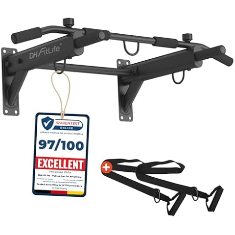 DH FitLife 4-in-1 Pull Up Bar Wall Mounted Cover