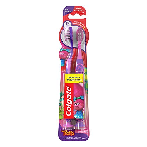 Colgate Palmolive Kids Toothbrush, Trolls, Extra Soft - 2 count (6 Pack), 10035000449884