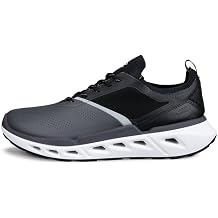 ECCO Men's ECCO BIOM 720 M Men's Genuine Leather Lace-Up Sneaker, GORE-TEX Waterproof Lace-Up Sneakers, Magnet/Concrete/Black/Black, 25.5 cm 3E