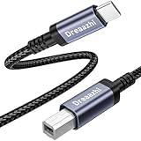 Dreaazhi USB C Drucker Kabel 2M,USB B anf USB C Scannerkabel,USB C anf USB B Kabel Geflochten f&uuml;r HP,Epson,Canon Drucker,Scanner,Lexmark,DAC,MIDI Tastatur,MacBook Pro,/Air, iMac XPS ASUS Laptops etc