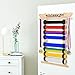 OGANAZI 8 Belts Karate Belt Display Rack with Personalized Stickers, Taekwondo Belt Display Holder with Side Medal Rack, Elastic Band Martial Arts Belts Display Holder for Taekwondo, Karate,BJJ Gifts