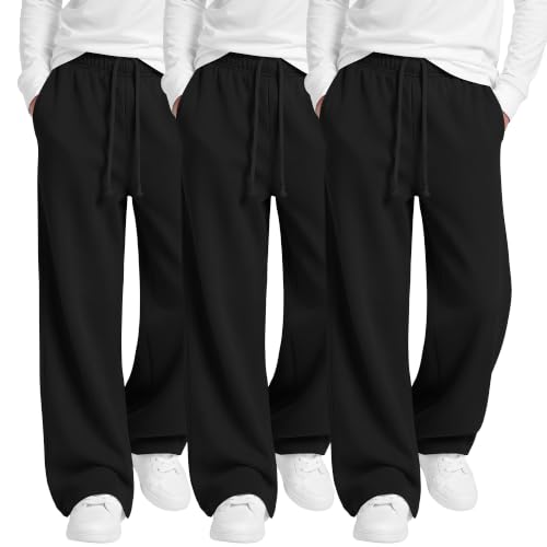 Mumucove 3 Pack Boys Sweatpants Teen Kids Pull On Pants 12-13Y 3Color by Mumucove - Used condition - US$34.74