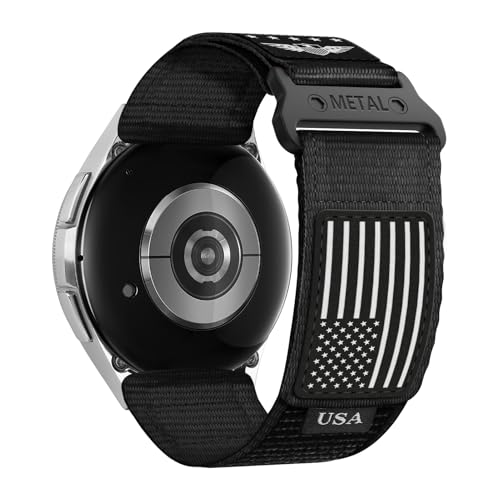 22mm Band Compatible with Samsung Galaxy Watch 3 Band 45mm/Galaxy Watch 46mm/Gear S3 Frontier/Classic for Men Rugged Fabric Nylon Strap for Garmin Venu 3 2/Vivoactive 4/Forerunner 265/255 L