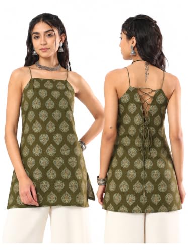 Image of Cotton Rich | Adjustable Back Tie-Up | Casual Ethnic | Short Kurti for Women Latest